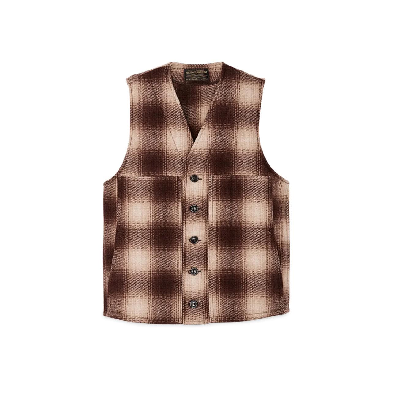 FILSON Gilet uomo Mackinaw Wool Brown Tan