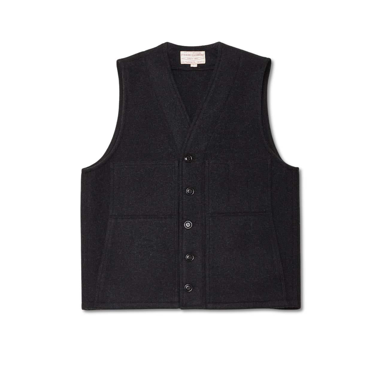 FILSON Gilet uomo Mackinaw Wool Charcoal