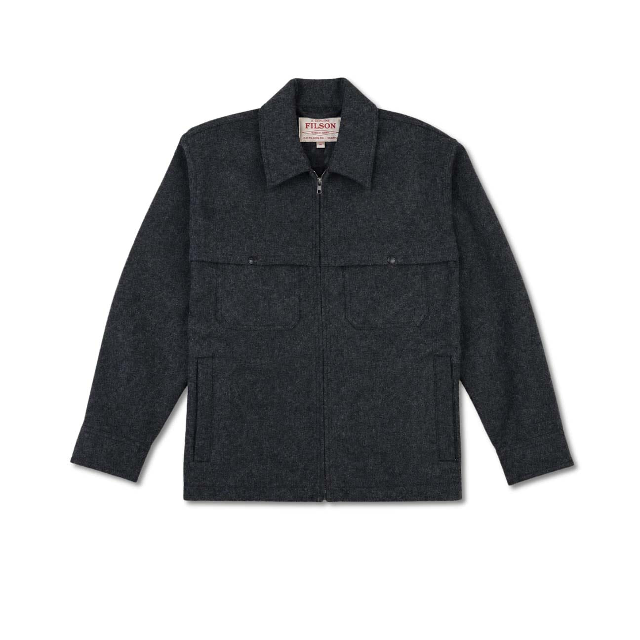 FILSON Overshirt uomo Forester Wool Heather Grey