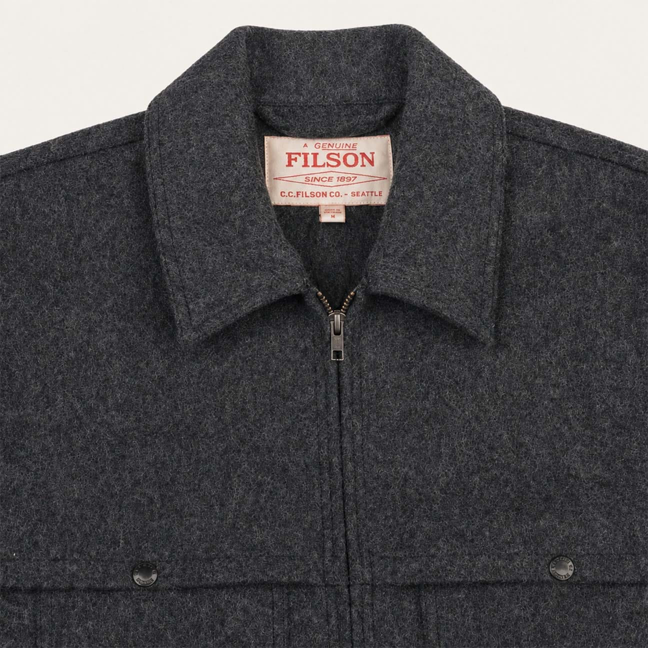 FILSON Overshirt uomo Forester Wool Heather Grey
