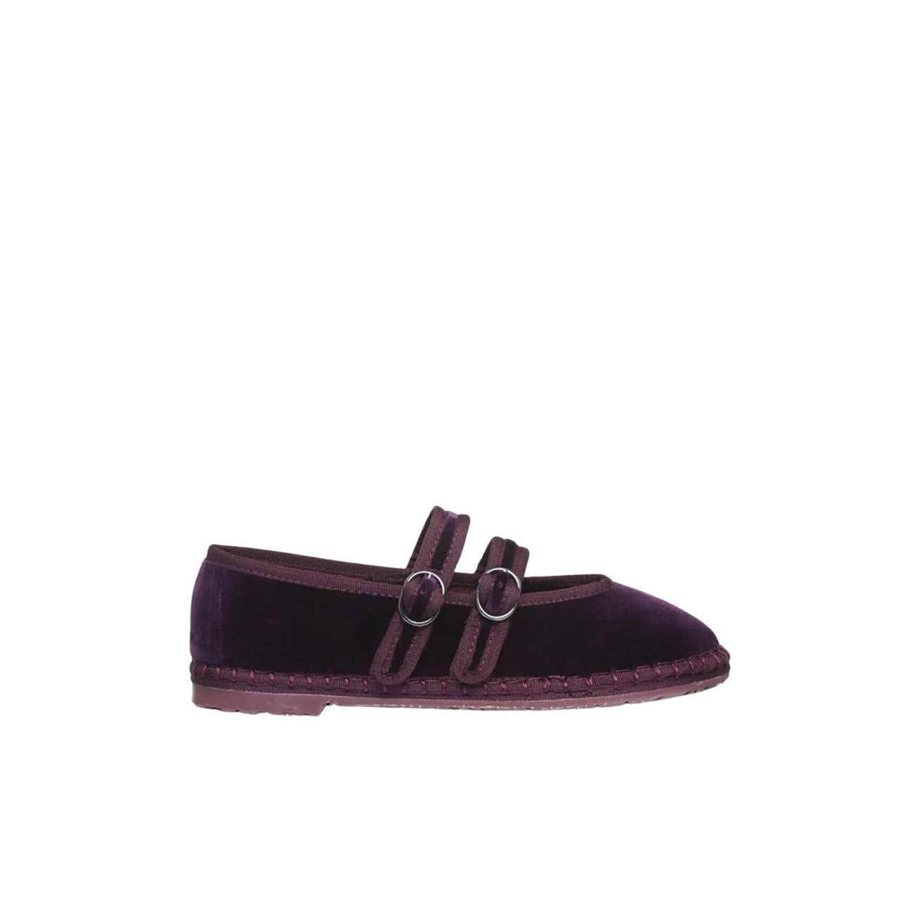 FLABELUS Ballerina in velluto Claire Aubergine