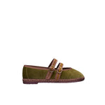 FLABELUS Ballerina in velluto Claire Mustard