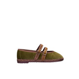 FLABELUS Ballerina in velluto Claire Mustard