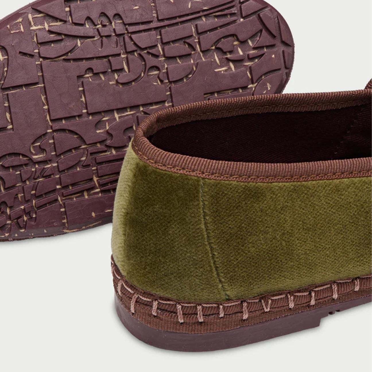 FLABELUS Ballerina in velluto Claire Mustard