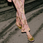 FLABELUS Ballerina in velluto Claire Mustard