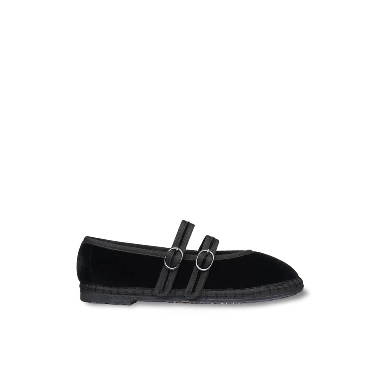 FLABELUS Ballerina in velluto Claire Nero