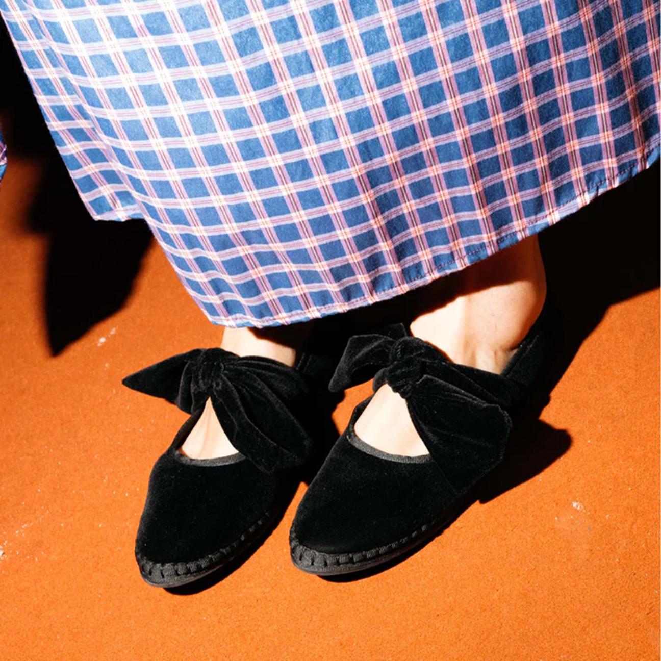 FLABELUS Ballerina in velluto Lyra Nero