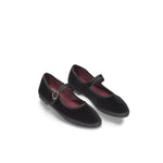 FLABELUS Ballerina in velluto Mary Jane Nero