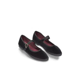 FLABELUS Ballerina in velluto Mary Jane Nero