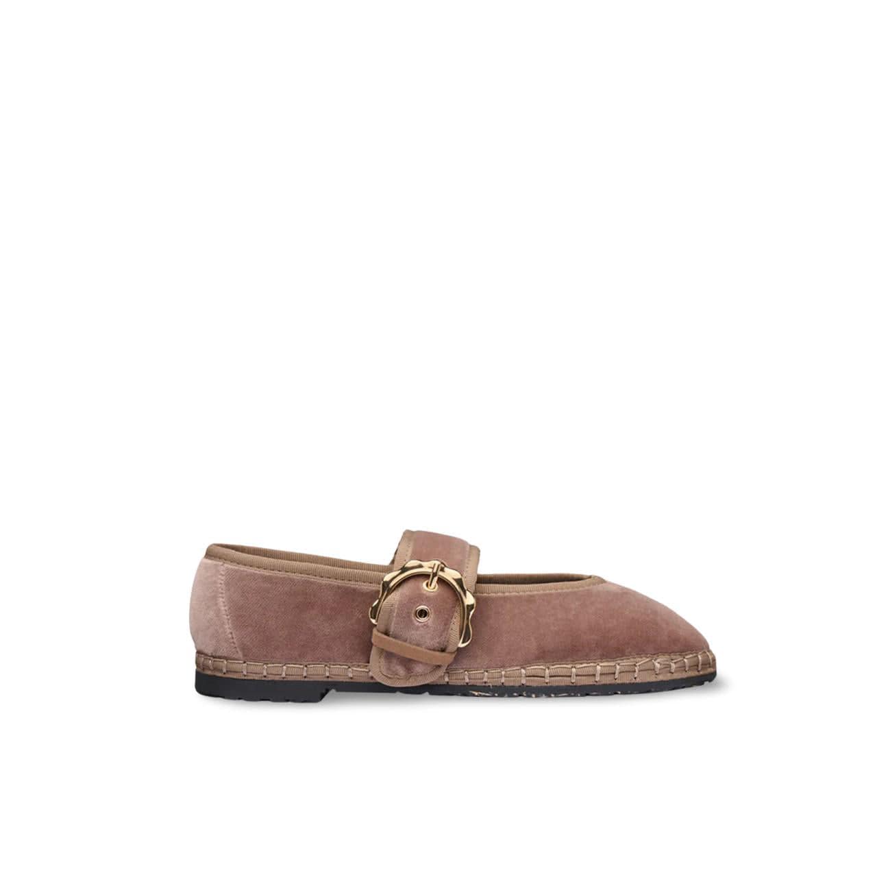 FLABELUS Ballerina in velluto Sophie Brown