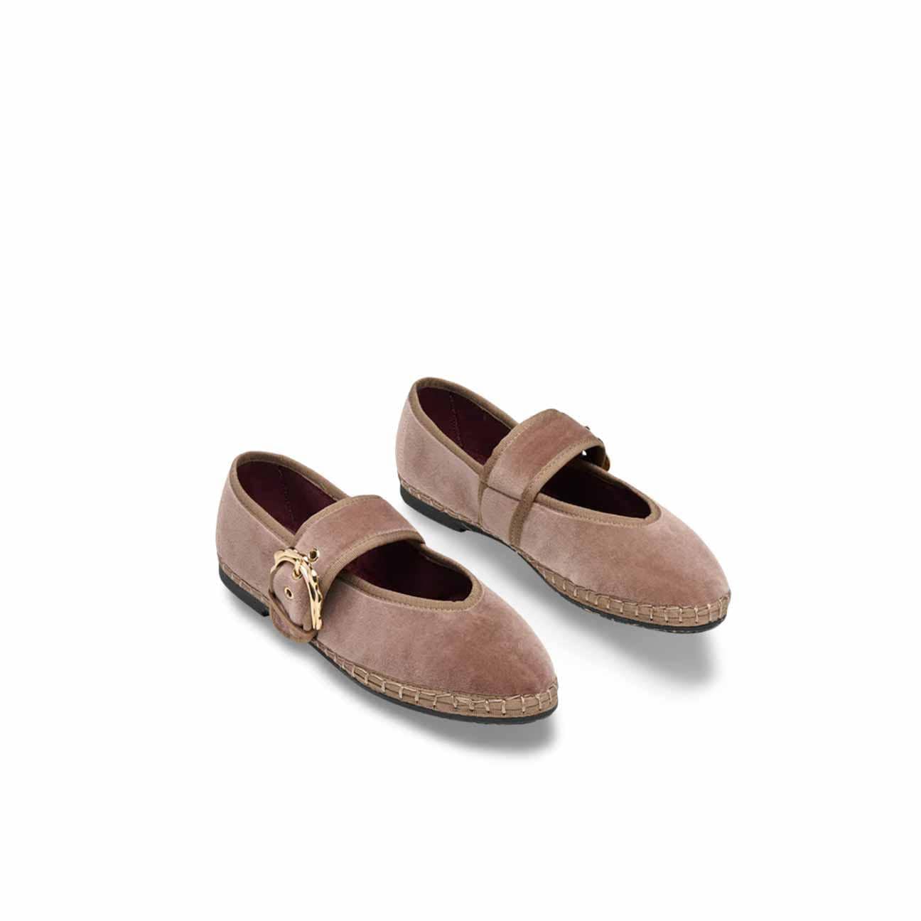 FLABELUS Ballerina in velluto Sophie Brown