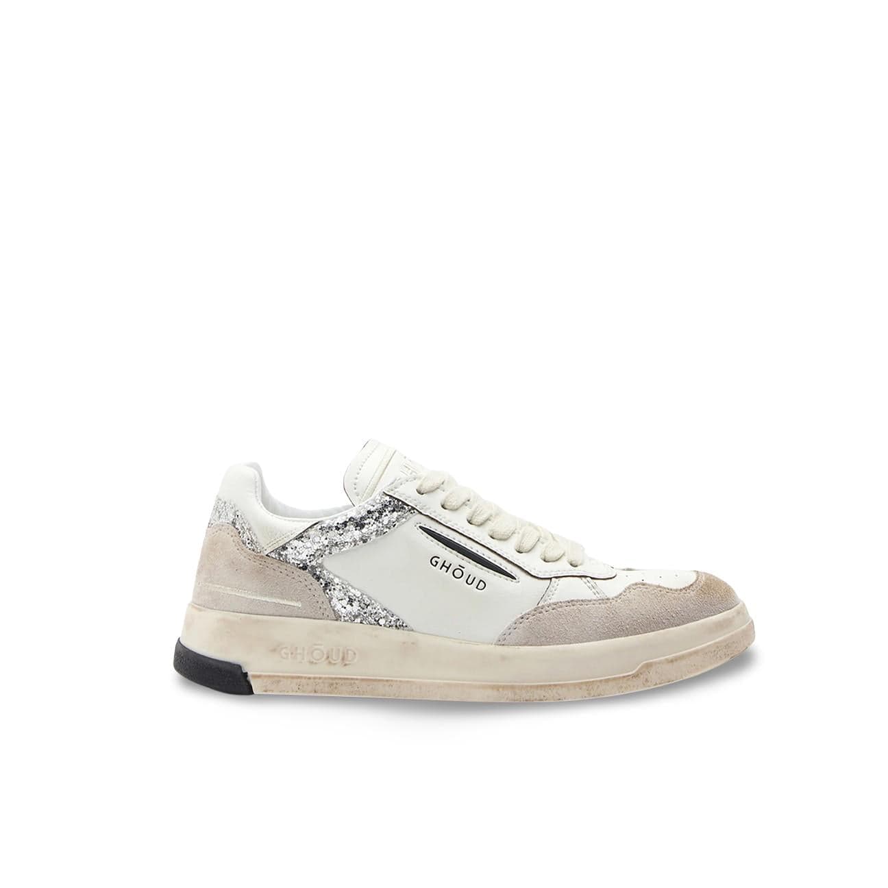 GHOUD Sneakers donna Tweener Boomerang Glitter Argento
