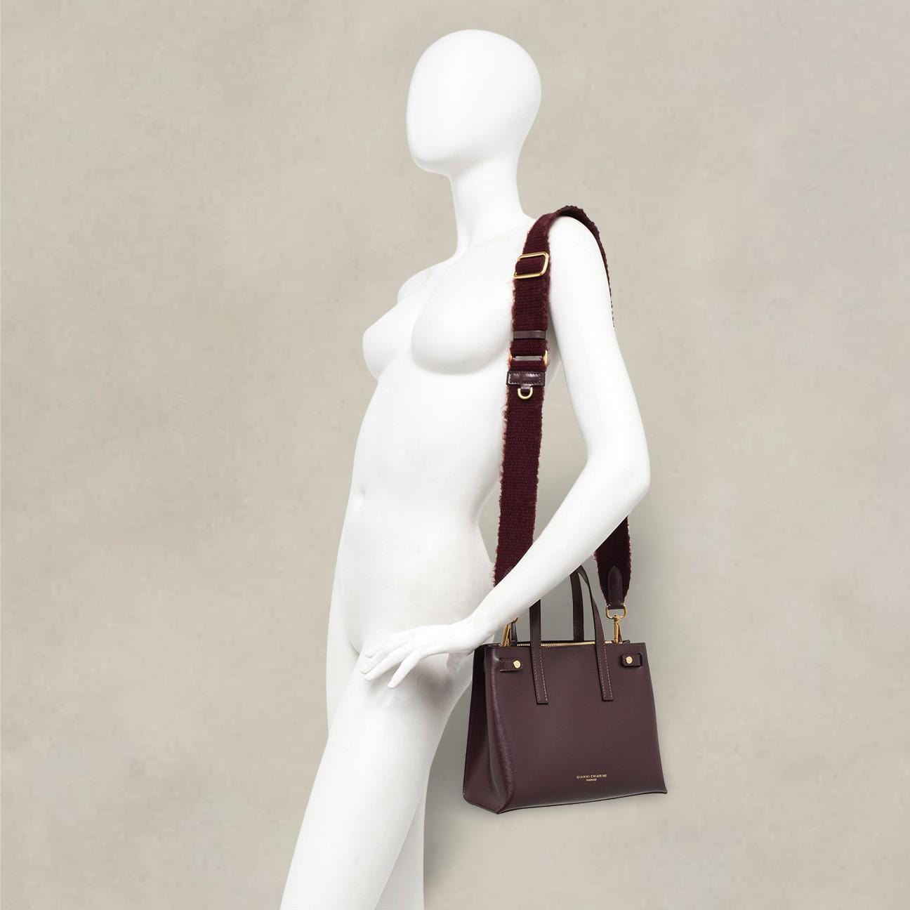 GIANNI CHIARINI Borsa Altea in pelle Plum
