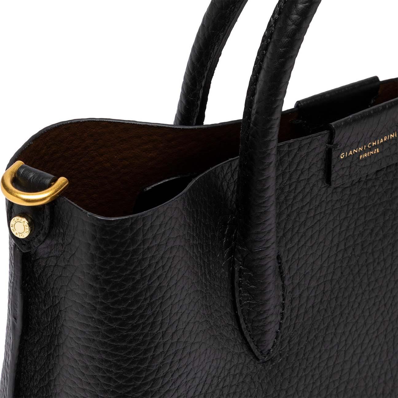 GIANNI CHIARINI Borsa donna Aretha Nero Castoro