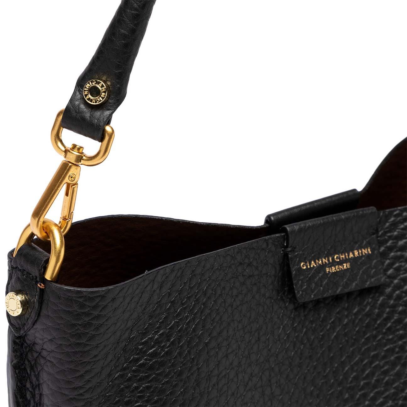 GIANNI CHIARINI Borsa donna Arteha in pelle martellata Nero