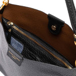 GIANNI CHIARINI Borsa donna Arteha in pelle martellata Nero