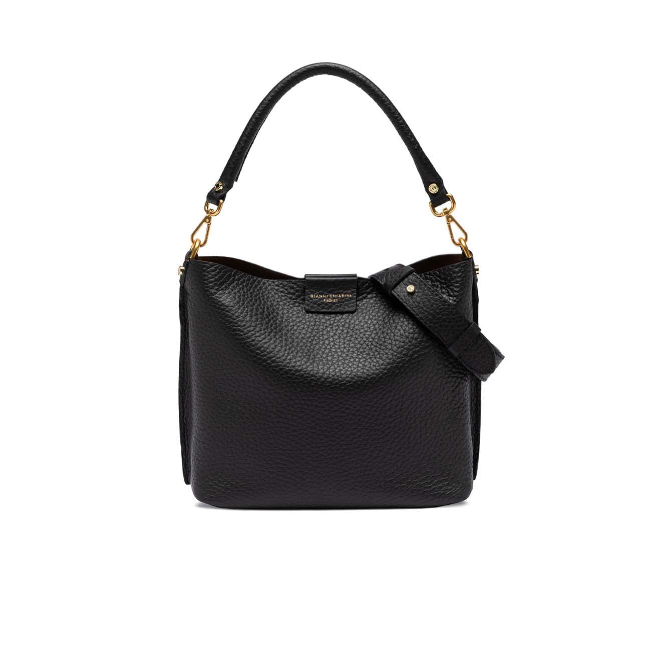 GIANNI CHIARINI Borsa donna Arteha in pelle martellata Nero