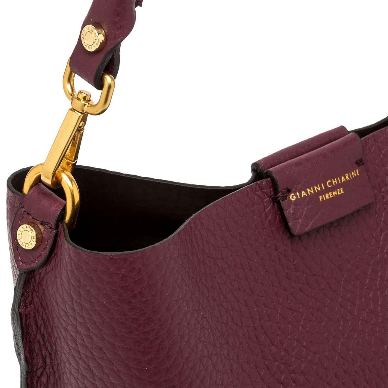 GIANNI CHIARINI Borsa donna Arteha in pelle martellata Wine Berry
