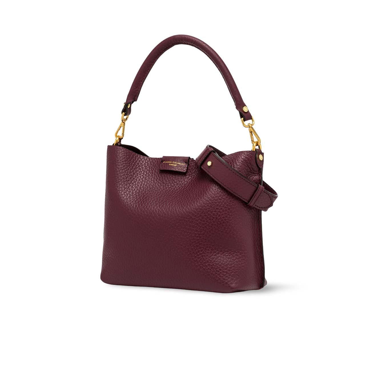 GIANNI CHIARINI Borsa donna Arteha in pelle martellata Wine Berry