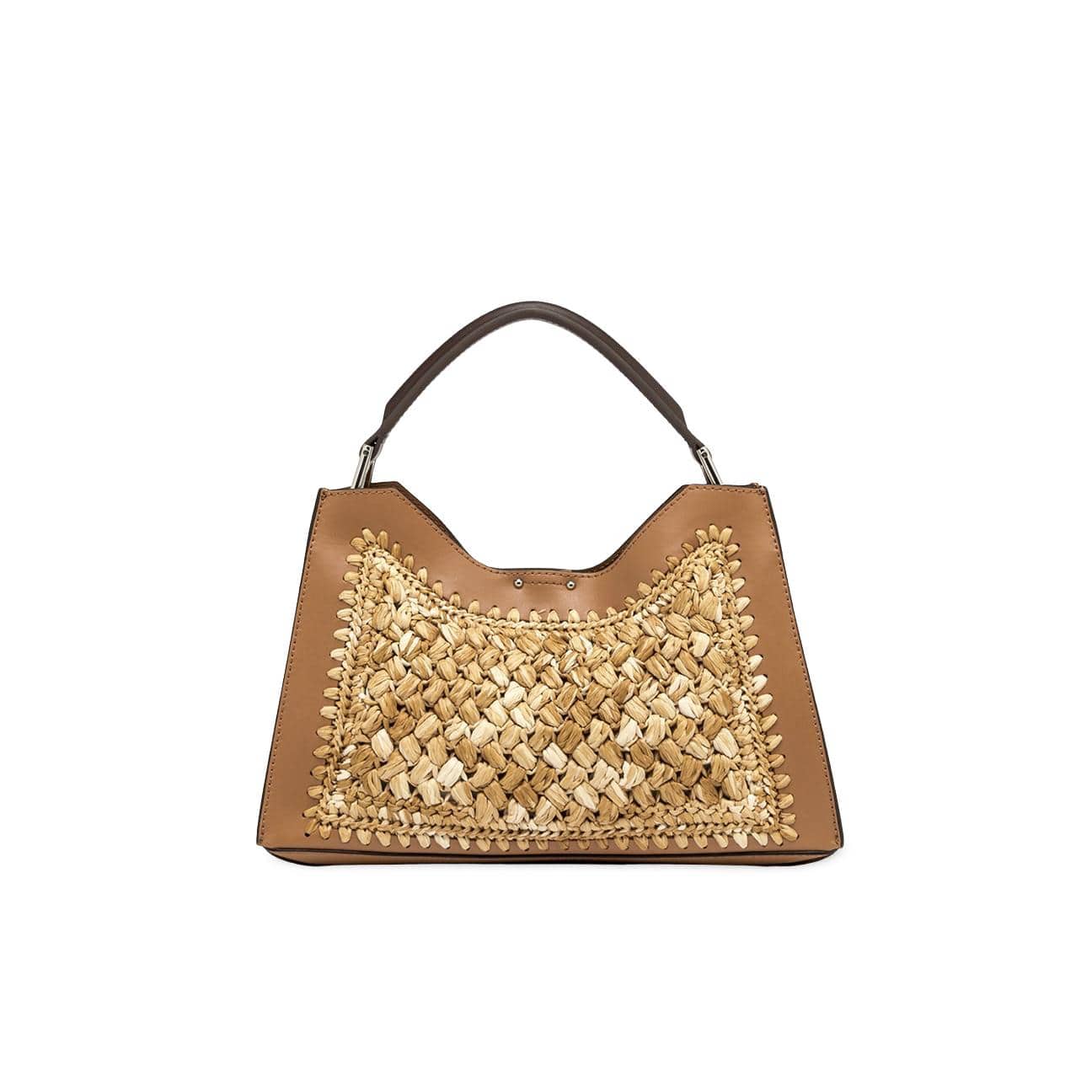 GIANNI CHIARINI Borsa donna Aurora in pelle e rafia New Cuoio