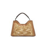 GIANNI CHIARINI Borsa donna Aurora in pelle e rafia New Cuoio