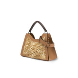 GIANNI CHIARINI Borsa donna Aurora in pelle e rafia New Cuoio