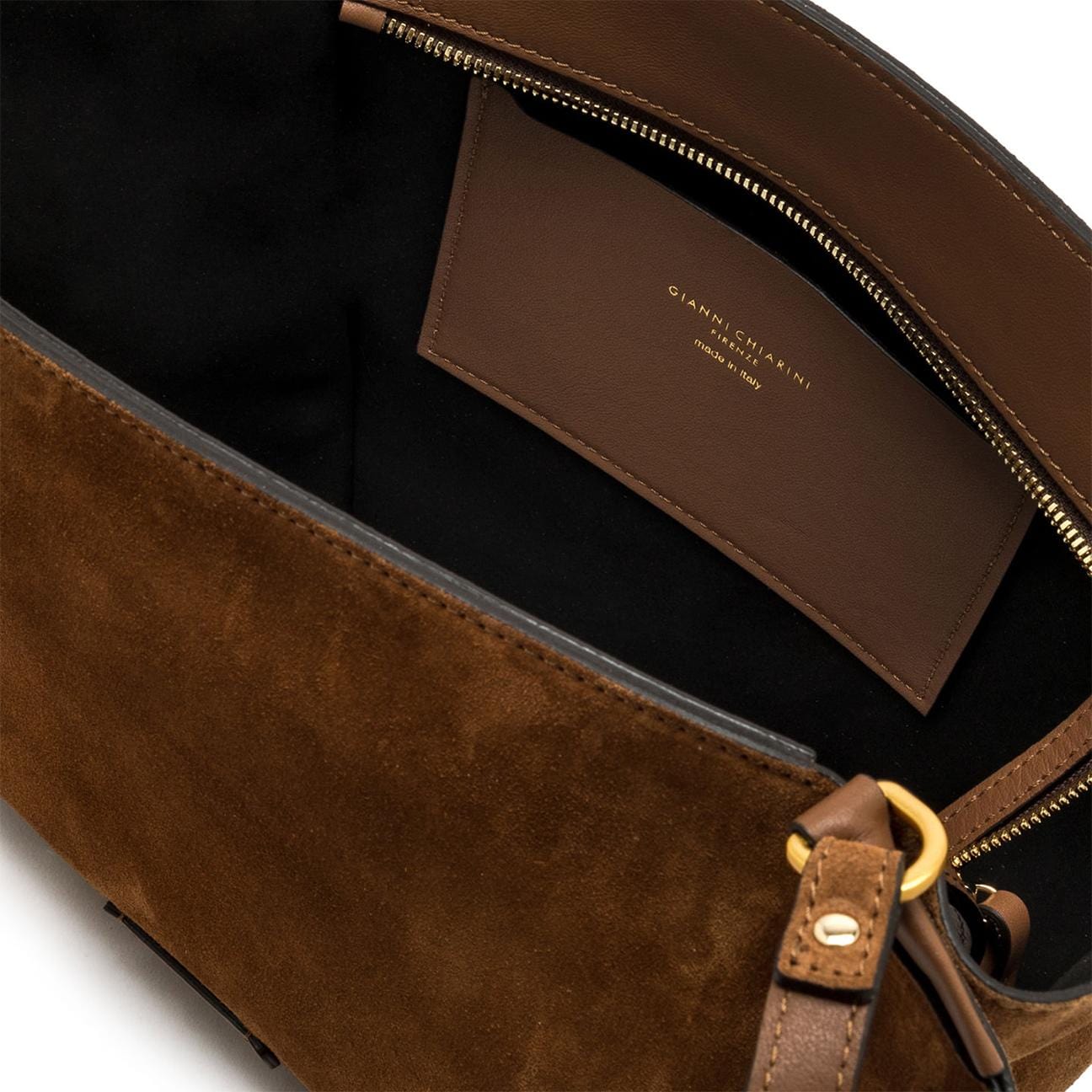 GIANNI CHIARINI Borsa donna Bloom in pelle scamosciata Cognac