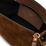 GIANNI CHIARINI Borsa donna Bloom in pelle scamosciata Cognac