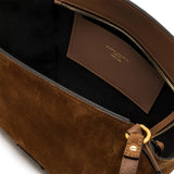 GIANNI CHIARINI Borsa donna Bloom in pelle scamosciata Cognac