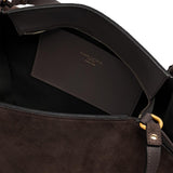 GIANNI CHIARINI Borsa donna Bloom in pelle scamosciata Moka