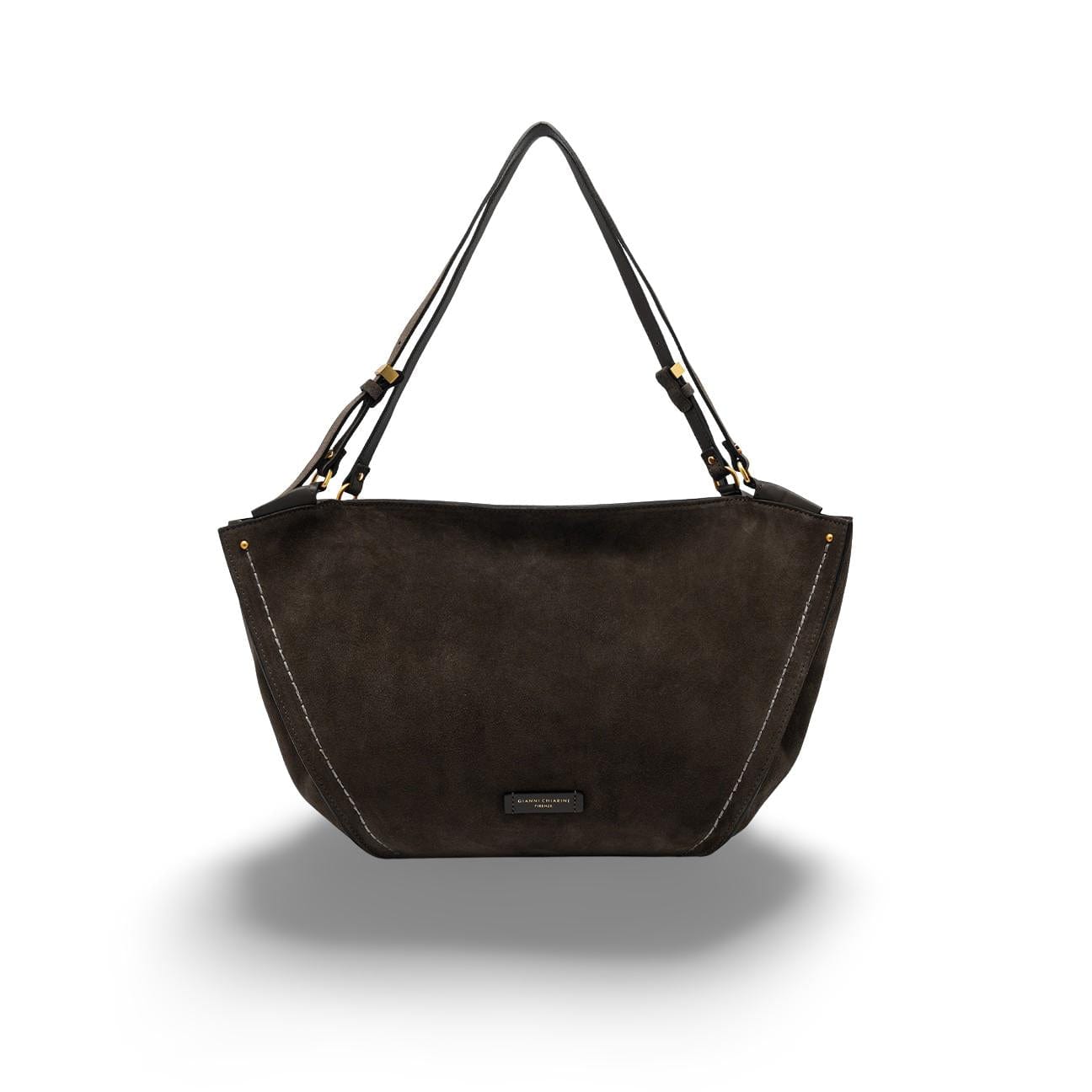 GIANNI CHIARINI Borsa donna Bloom in pelle scamosciata Moka