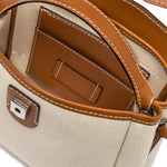 GIANNI CHIARINI Borsa donna Clio piccola Naturale e Caramello