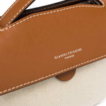 GIANNI CHIARINI Borsa donna Clio piccola Naturale e Caramello