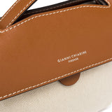 GIANNI CHIARINI Borsa donna Clio piccola Naturale e Caramello