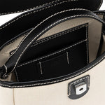 GIANNI CHIARINI Borsa donna Clio piccola Naturale e Nero