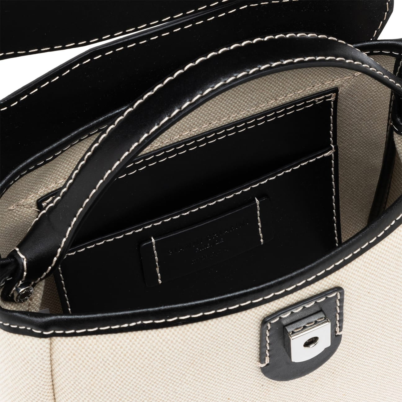 GIANNI CHIARINI Borsa donna Clio piccola Naturale e Nero