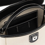 GIANNI CHIARINI Borsa donna Clio piccola Naturale e Nero