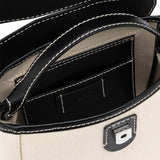 GIANNI CHIARINI Borsa donna Clio piccola Naturale e Nero