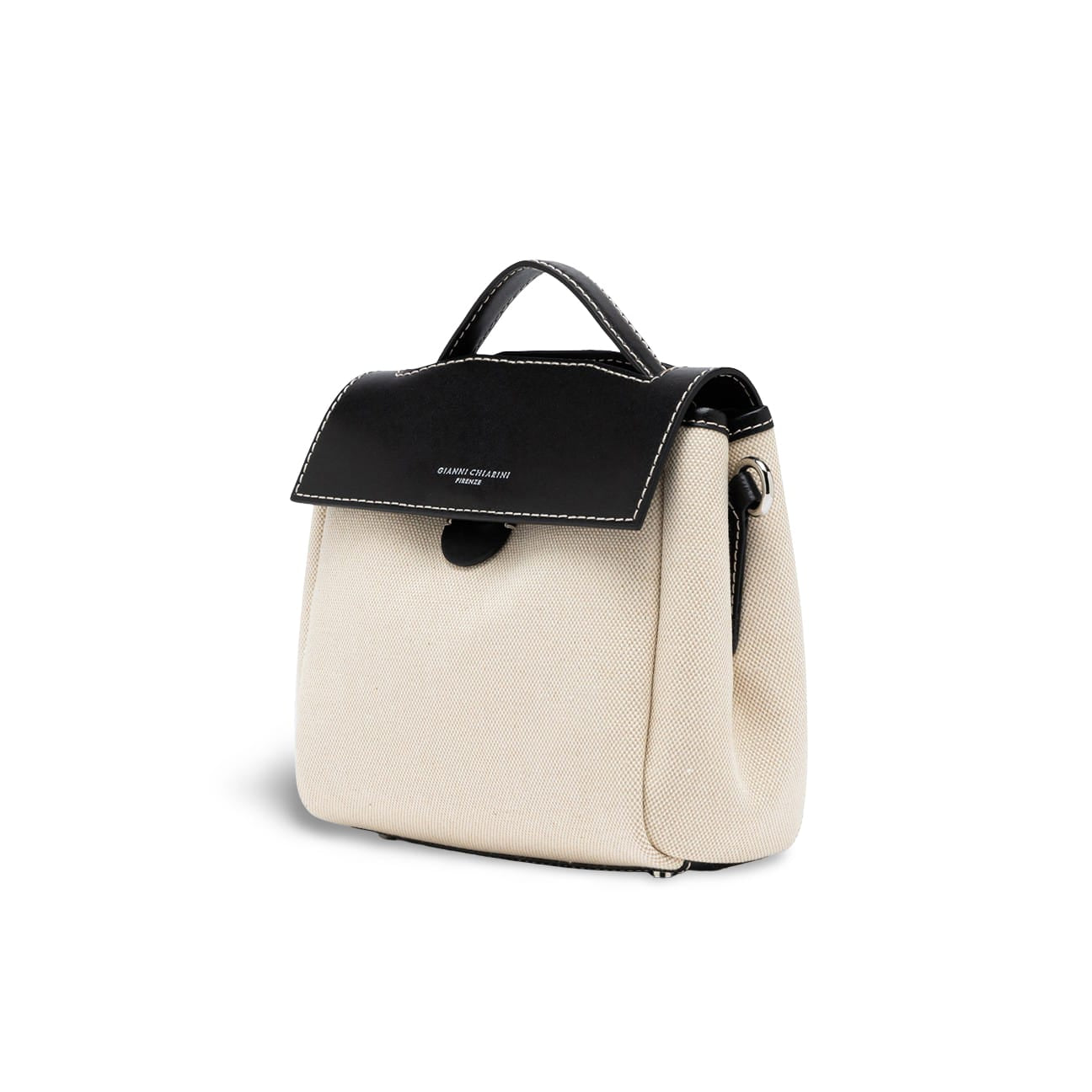 GIANNI CHIARINI Borsa donna Clio piccola Naturale e Nero