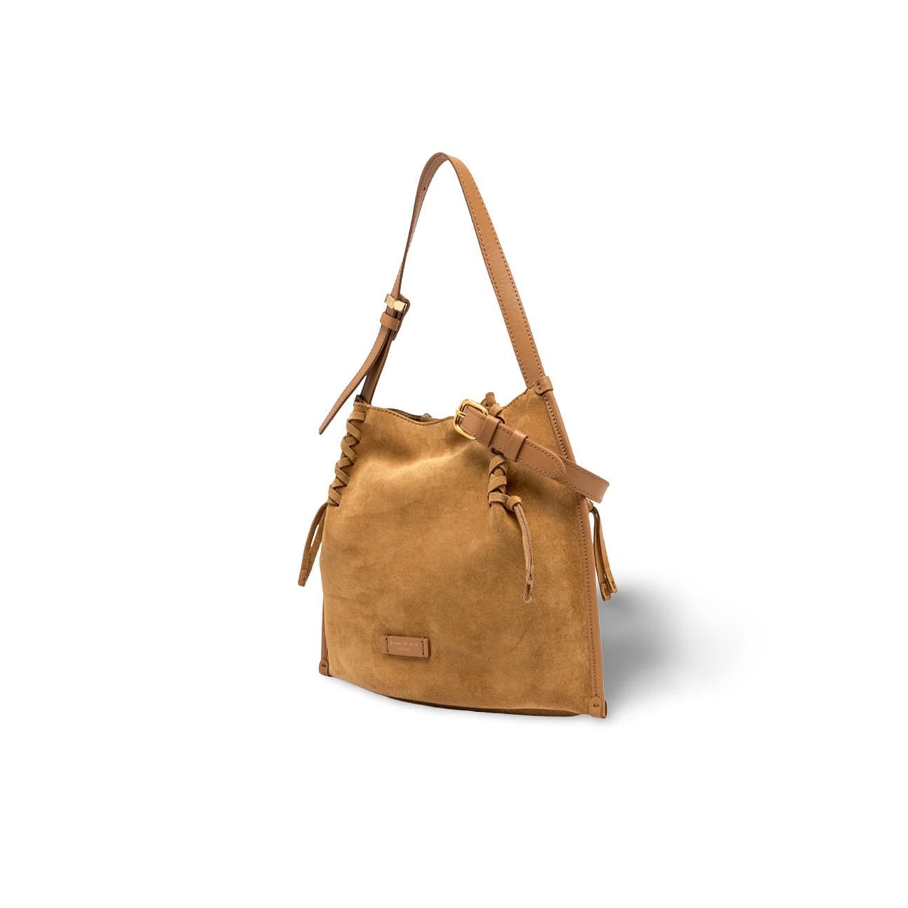 GIANNI CHIARINI Borsa donna Dory medium in pelle scamosciata Beige