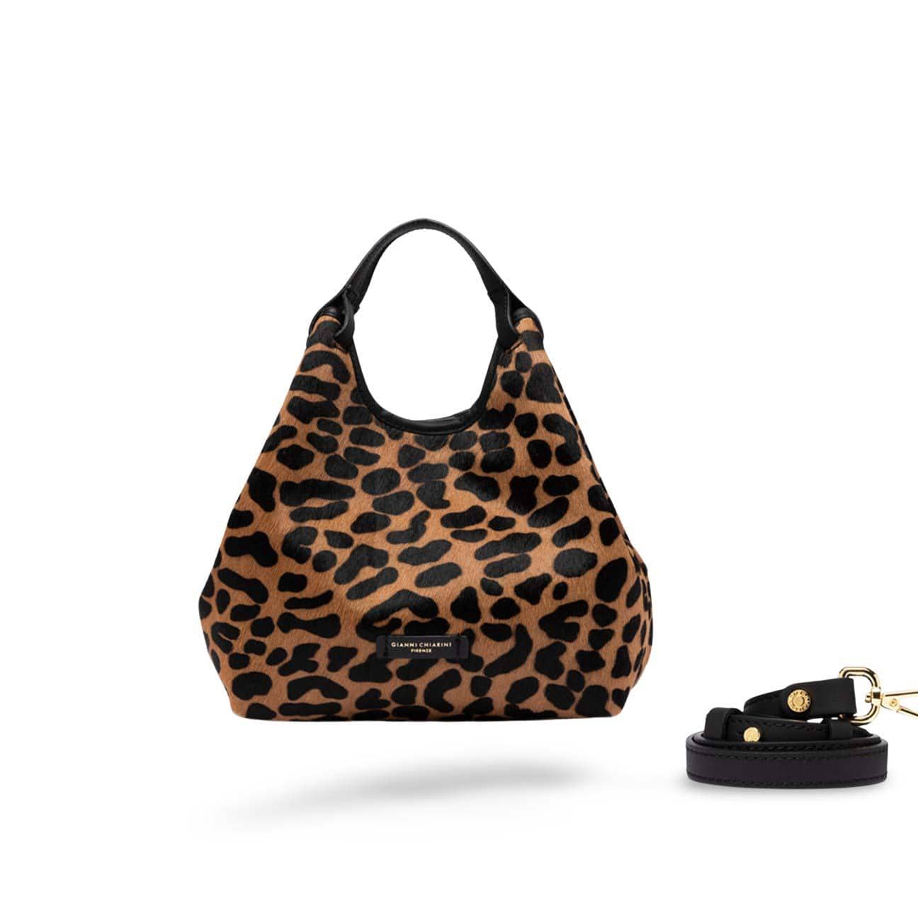 GIANNI CHIARINI Borsa donna Dua in cavallino Leo Nero