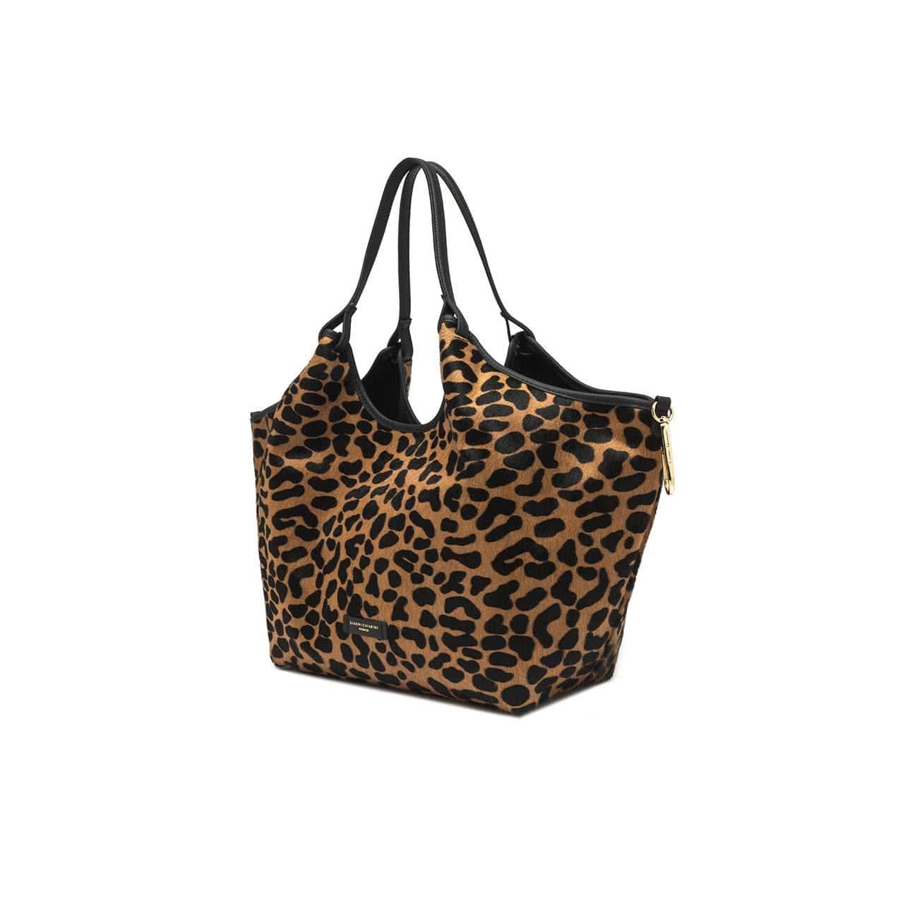 GIANNI CHIARINI Borsa donna Dua in cavallino Leo Nero