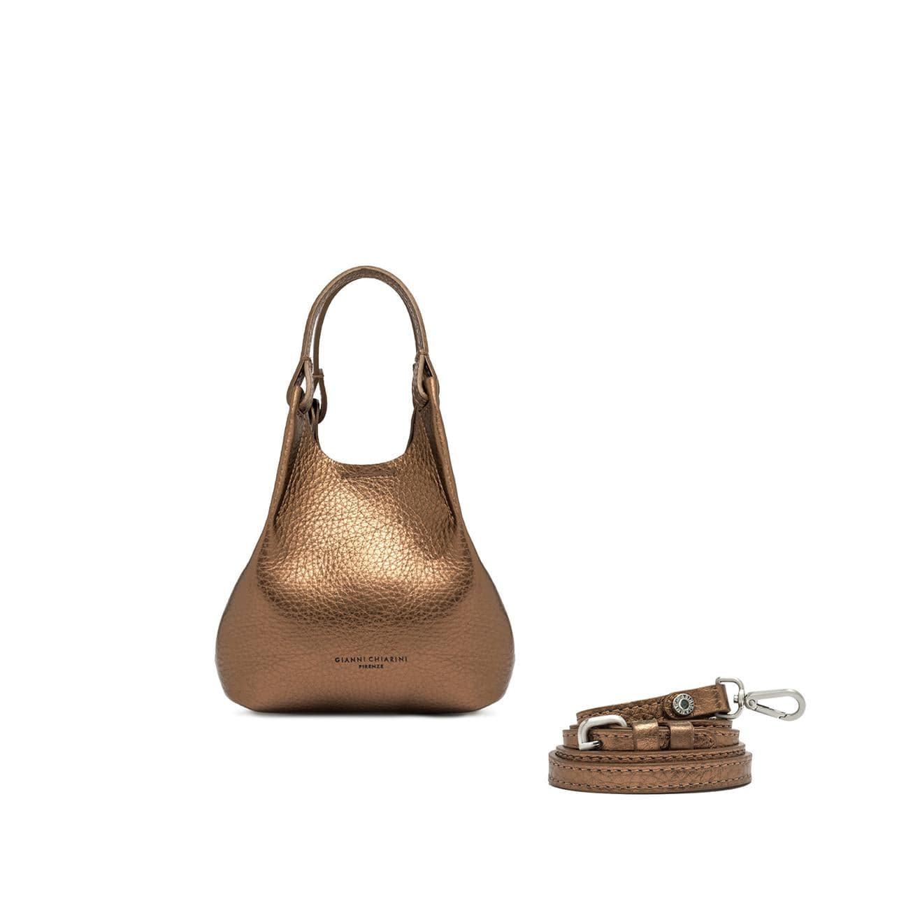 GIANNI CHIARINI Borsa donna Dua in pelle Bronzo
