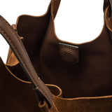 GIANNI CHIARINI Borsa donna Dua in pelle scamosciata Cognac