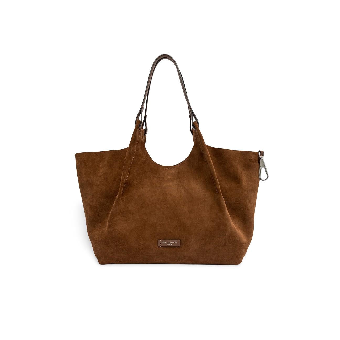 GIANNI CHIARINI Borsa donna Dua in pelle scamosciata Cognac