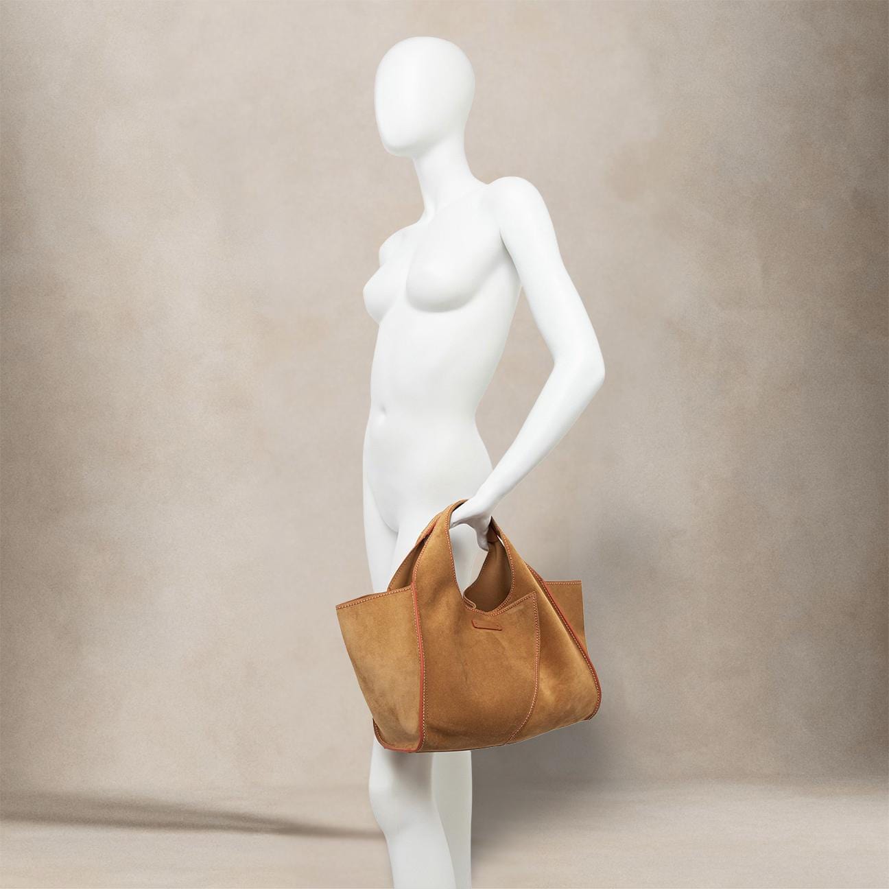 GIANNI CHIARINI Borsa donna Euforia in pelle scamosciata Beige