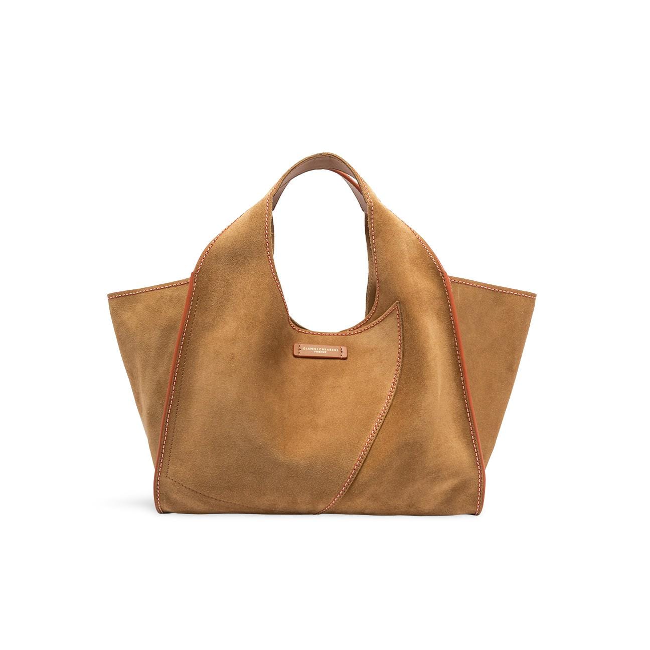 GIANNI CHIARINI Borsa donna Euforia in pelle scamosciata Beige