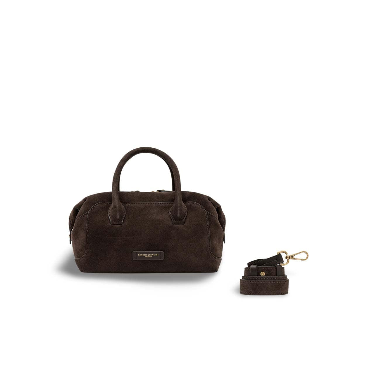 GIANNI CHIARINI Borsa donna Gemma in suede Moka