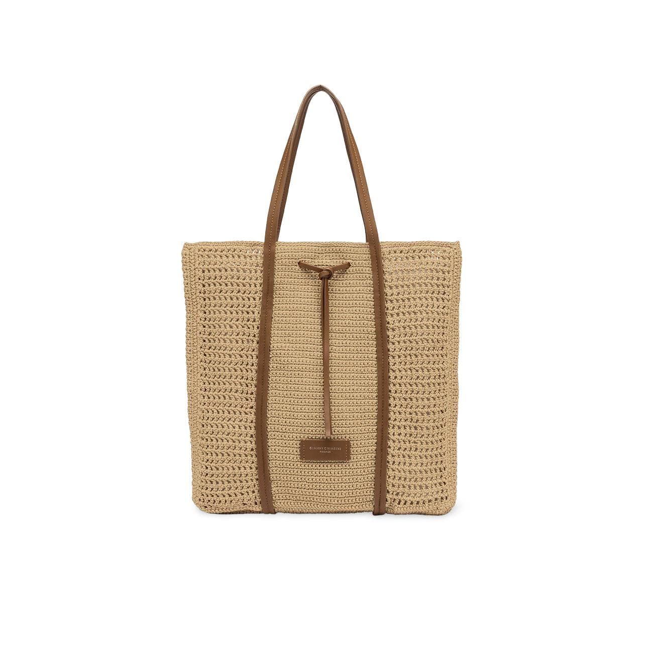 GIANNI CHIARINI Borsa donna in tessuto Beige