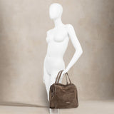 GIANNI CHIARINI Borsa donna Janis in camoscio Fango